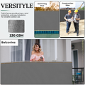 Grey Garden Privacy Screen Fence Netting 95% UV Shades Windbreak Mesh Outdoor Balcony