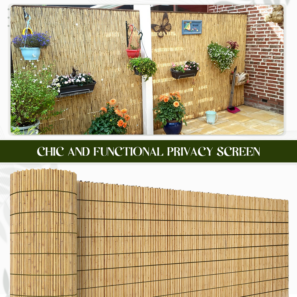3M Bamboo Screening Roll Natural Fence Panel Quality Reed Fencing Garden Outdoor