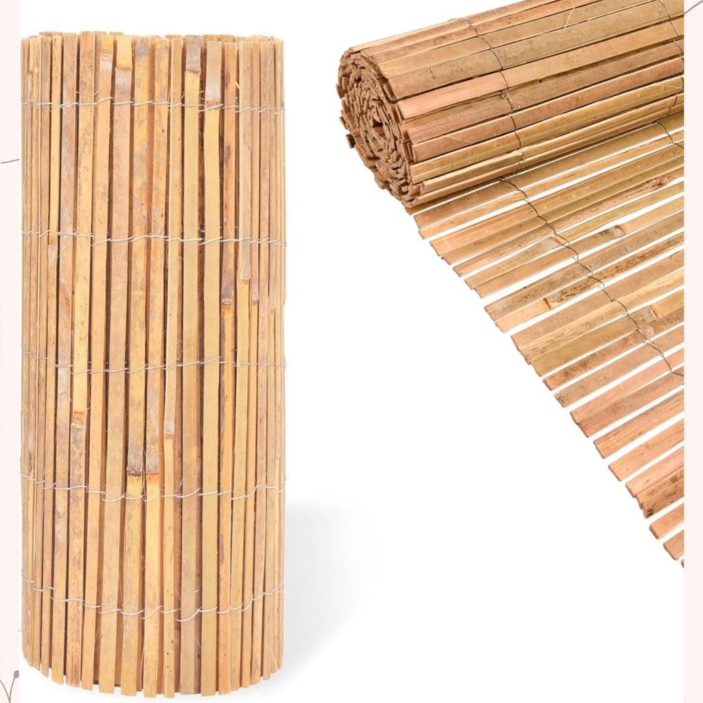 4M Heavy Duty Bamboo Fence Screening Outdoor Slat Garden Fencing Privacy Panel