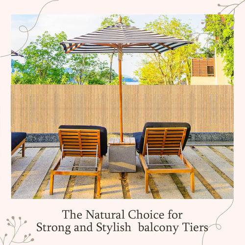 4M Heavy Duty Bamboo Fence Screening Outdoor Slat Garden Fencing Privacy Panel
