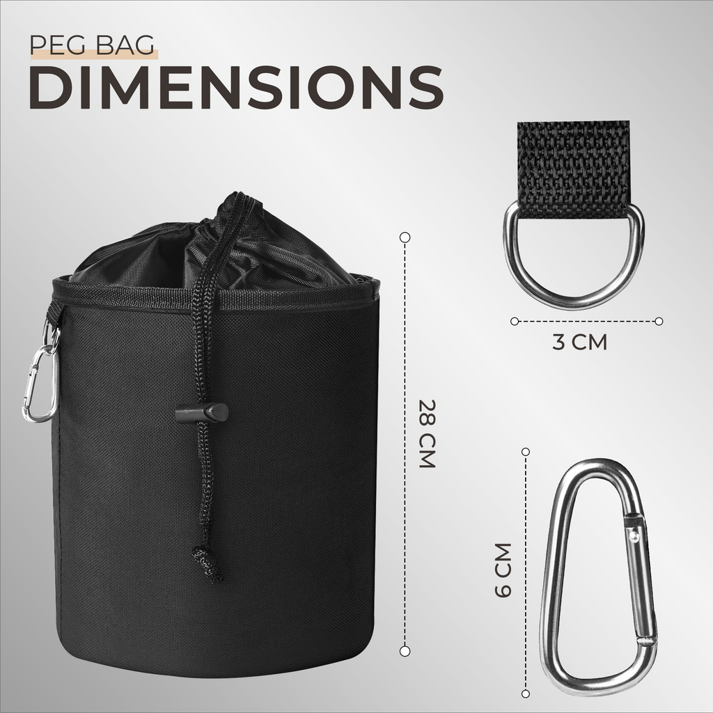 Share Peg Bag Heavy Duty Large Laundry Bag Waterproof Clothes Pin clips storage W/Hook